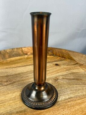 Vintage Amber Bud Vase 🤎 MCM Tortoiseshell Niagara Plastics 8”